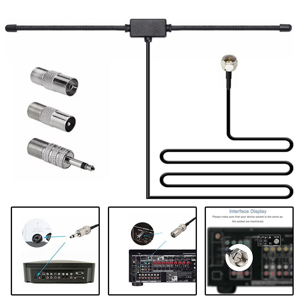 Audio Music System For Home - Antena de Radio FM dipolo para