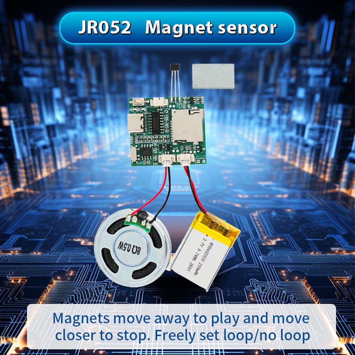 Audio Music Free Download - Módulo Grabador de Sonido Programable, Chip