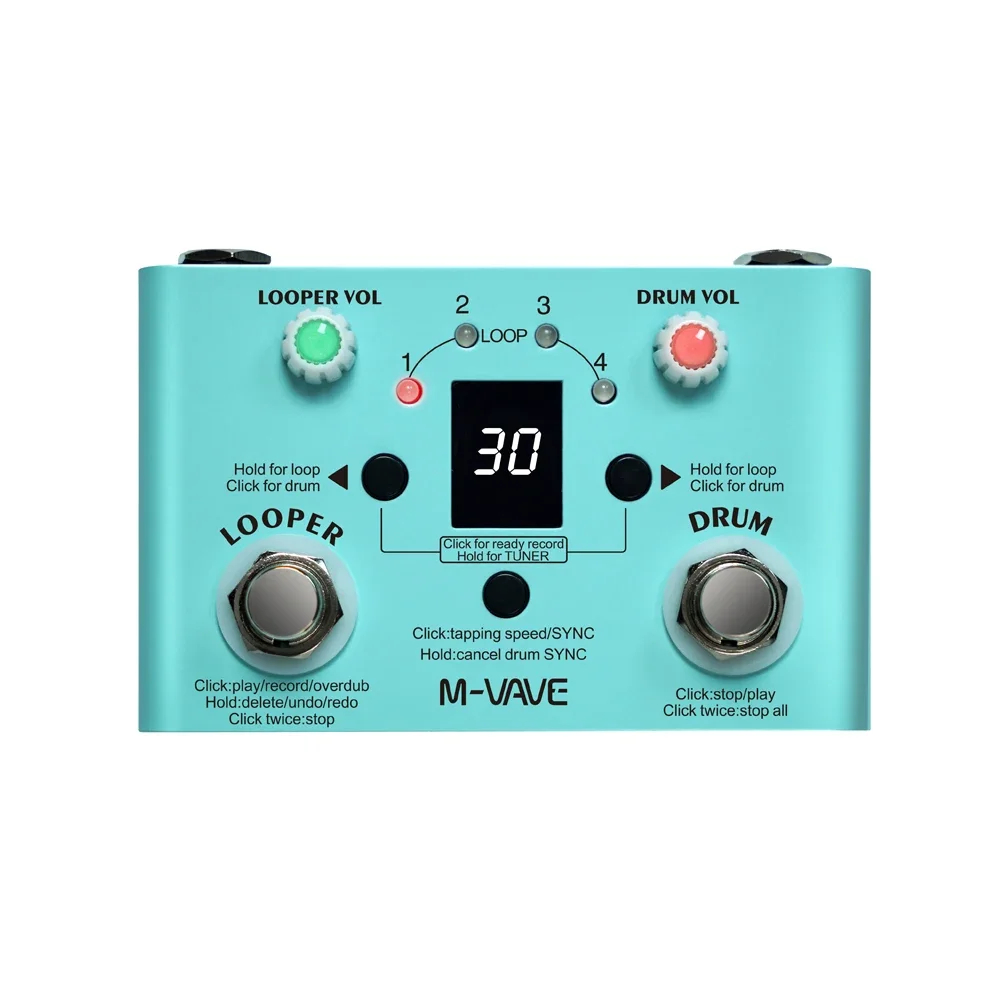 Looper Pedal Guitar - M-vave Lost Tempo Drum Machines y