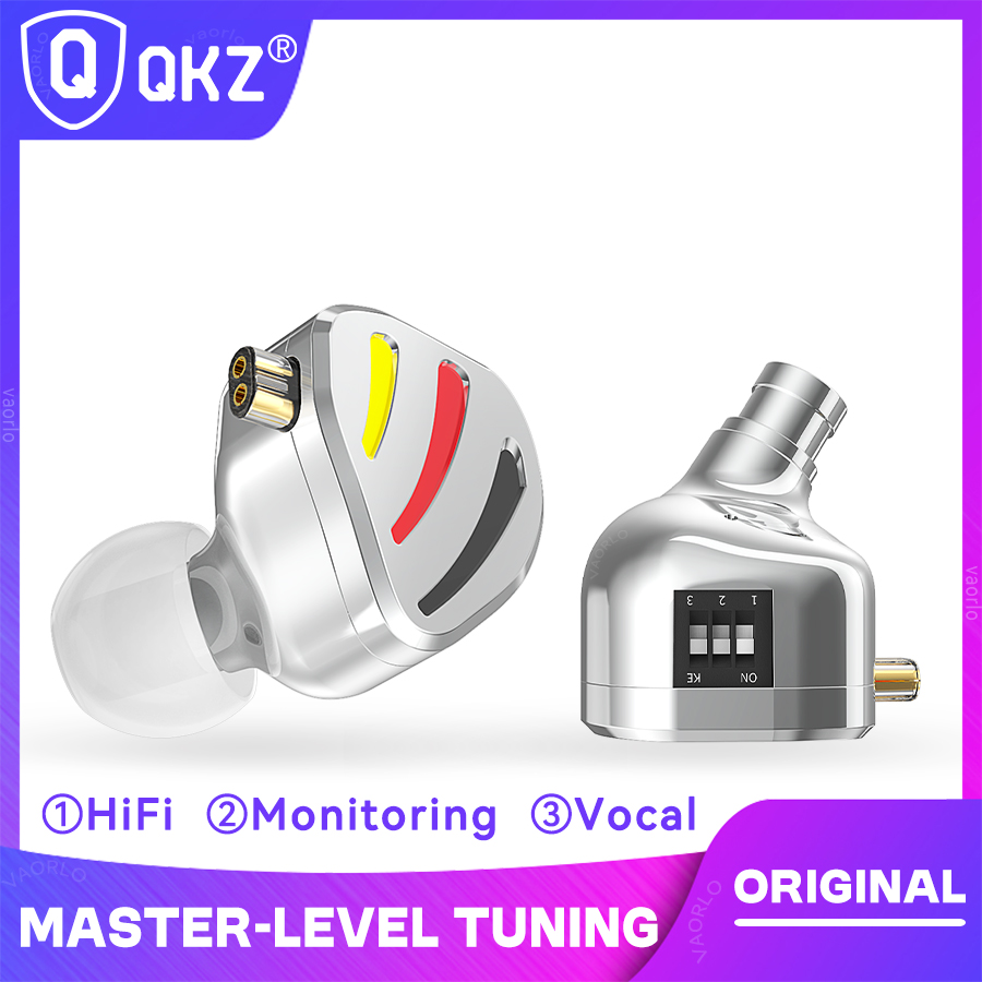 Audio Music Game - Auriculares QKZ, monitoreo HIFI, interruptor de