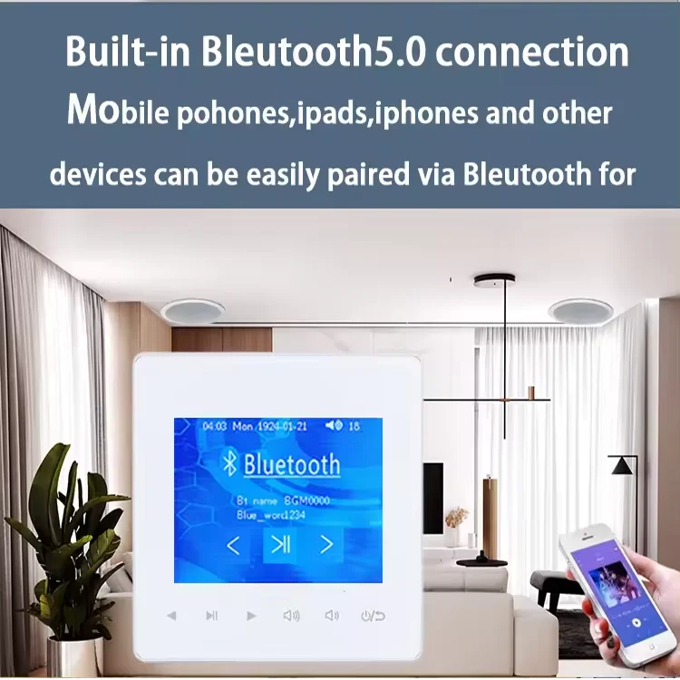Amplificador de pared Bluetoot - Audio Music System For Home reseña y precio
