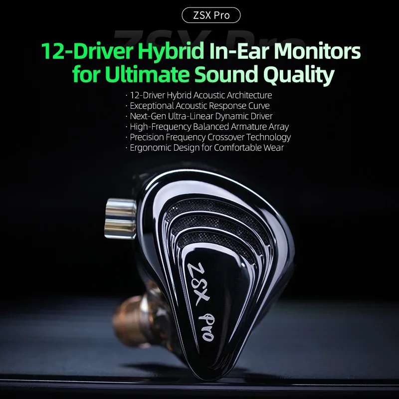 KZ ZSX Pro 5BA 1DD Unidad de a - Audio Music Technology reseña y precio