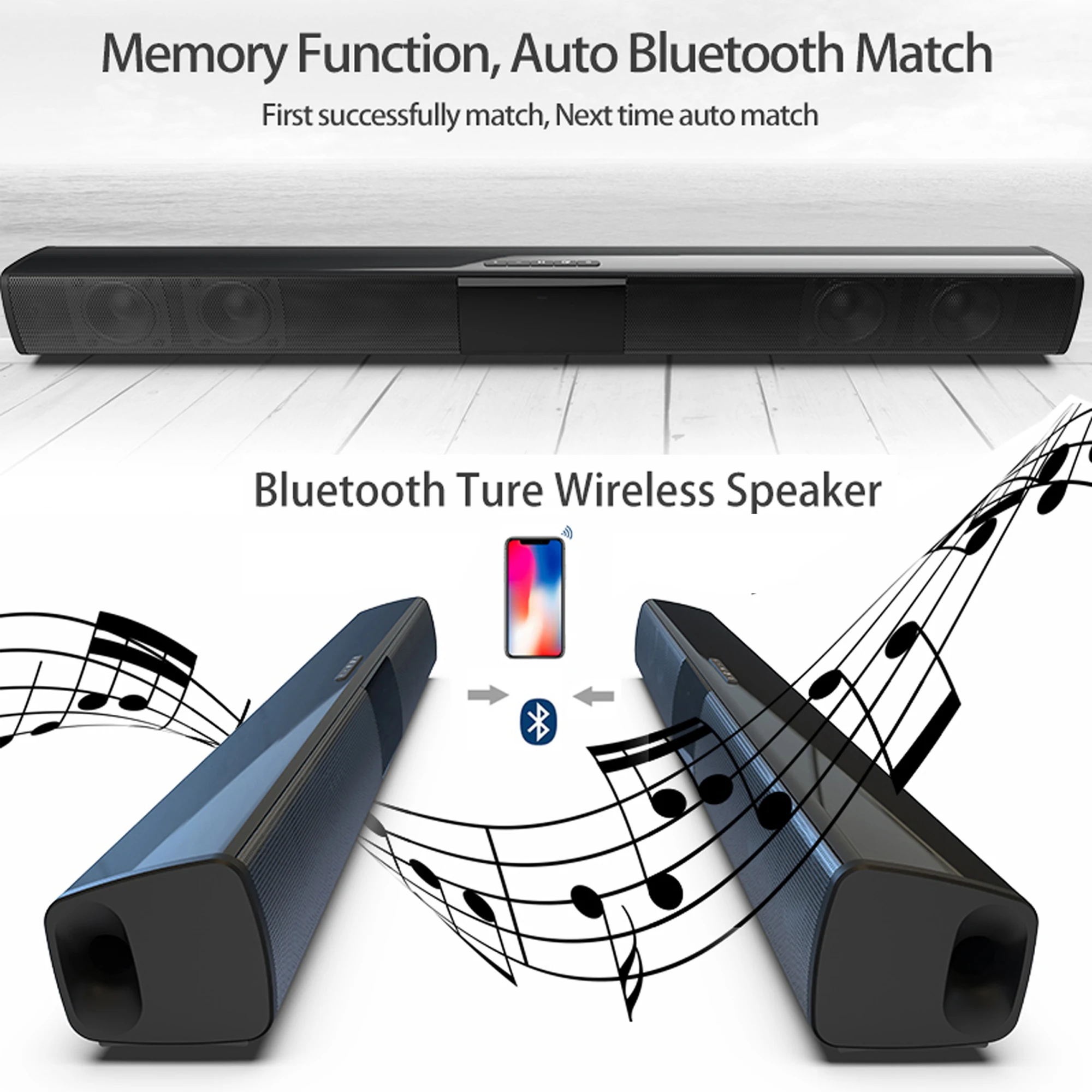 Barra de sonido de alta potenc - Audio Music System For Home reseña y precio