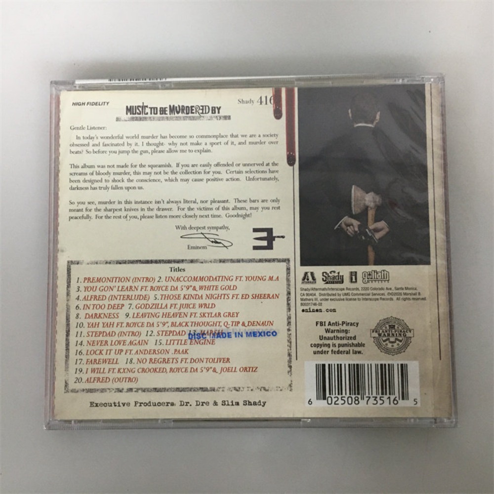 CD 'Music To Be Murdered By' d - Audio Music By reseña y precio