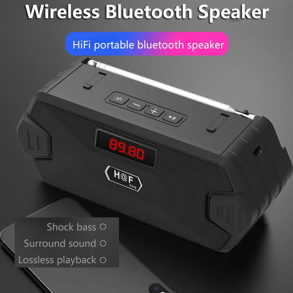 Bass Hifi portátil para exteri - Audio Music System For Home reseña y precio